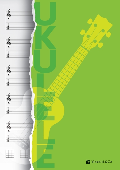 Cuaderno de música para ukelele.
