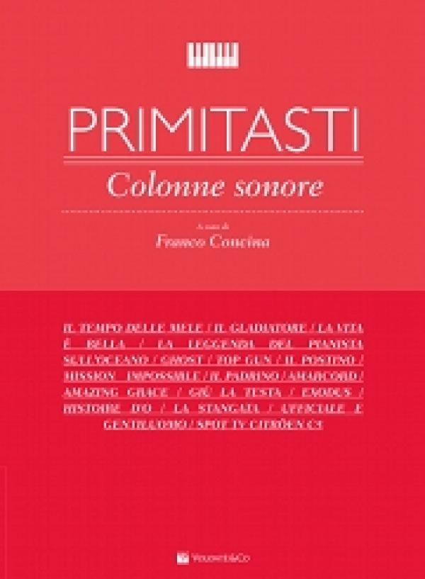 Cubierta de Primi Tasti Colonne Sonore, de Franco Concina