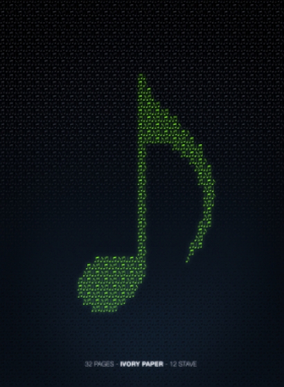 Cubierta de Cuaderno de Música 12 líneas (Carta de Marfil)